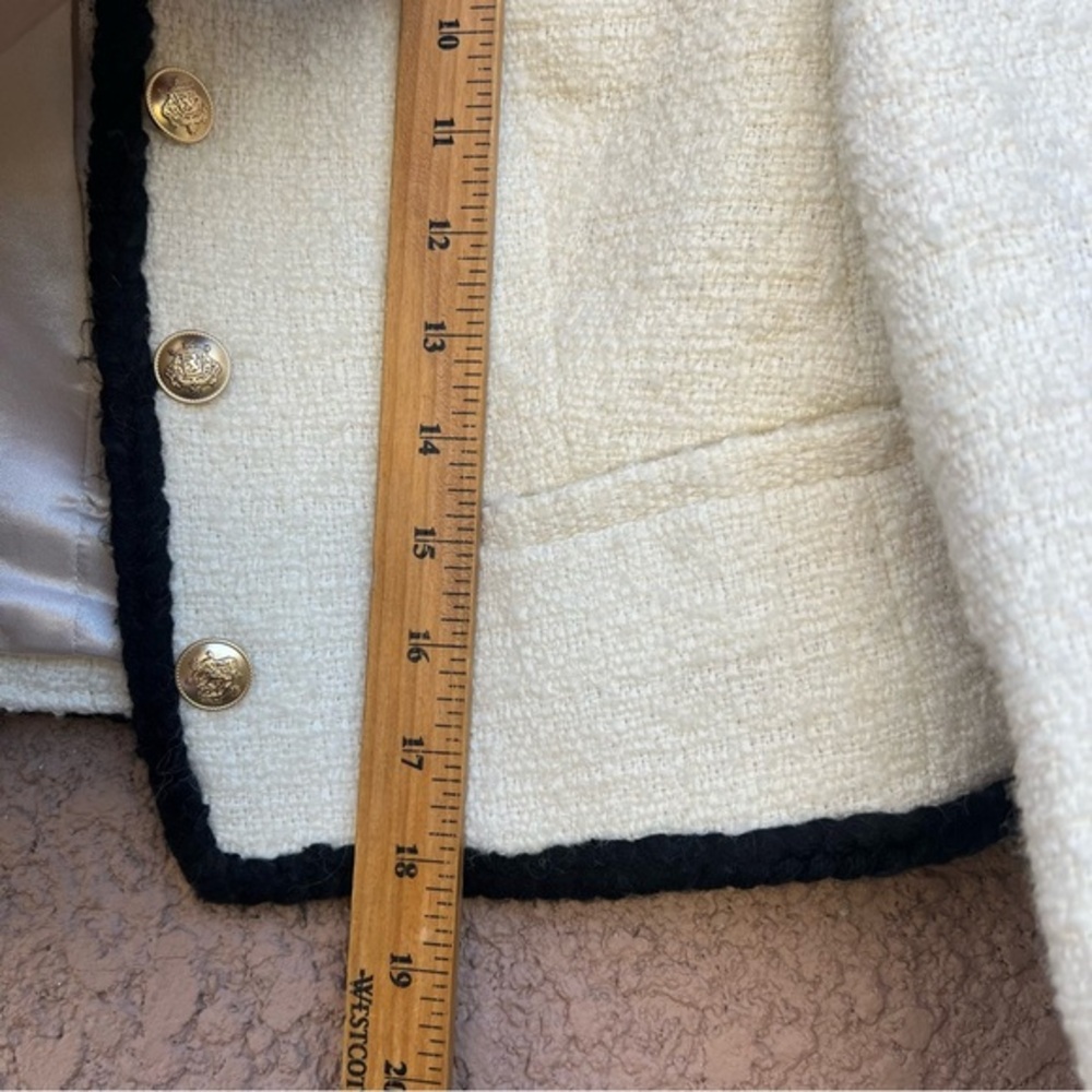 J. Crew Cream and Black Louisa Lady Jacket - Picture 13 of 15